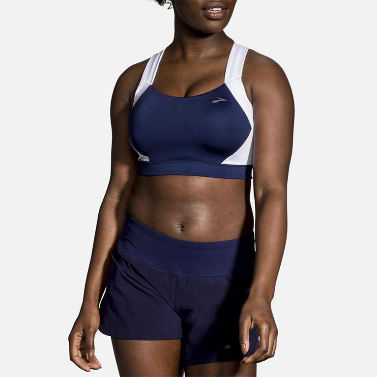 Brooks Women's Uphold Crossback Running Bra - Blue (JPEQ61374)